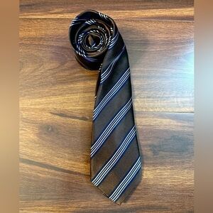 🌿SALE🌿 BANANA REPUBLIC 100% Silk Brown Striped Repp Necktie